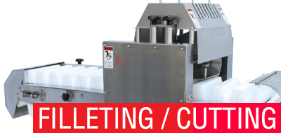 Filleting cutting machines